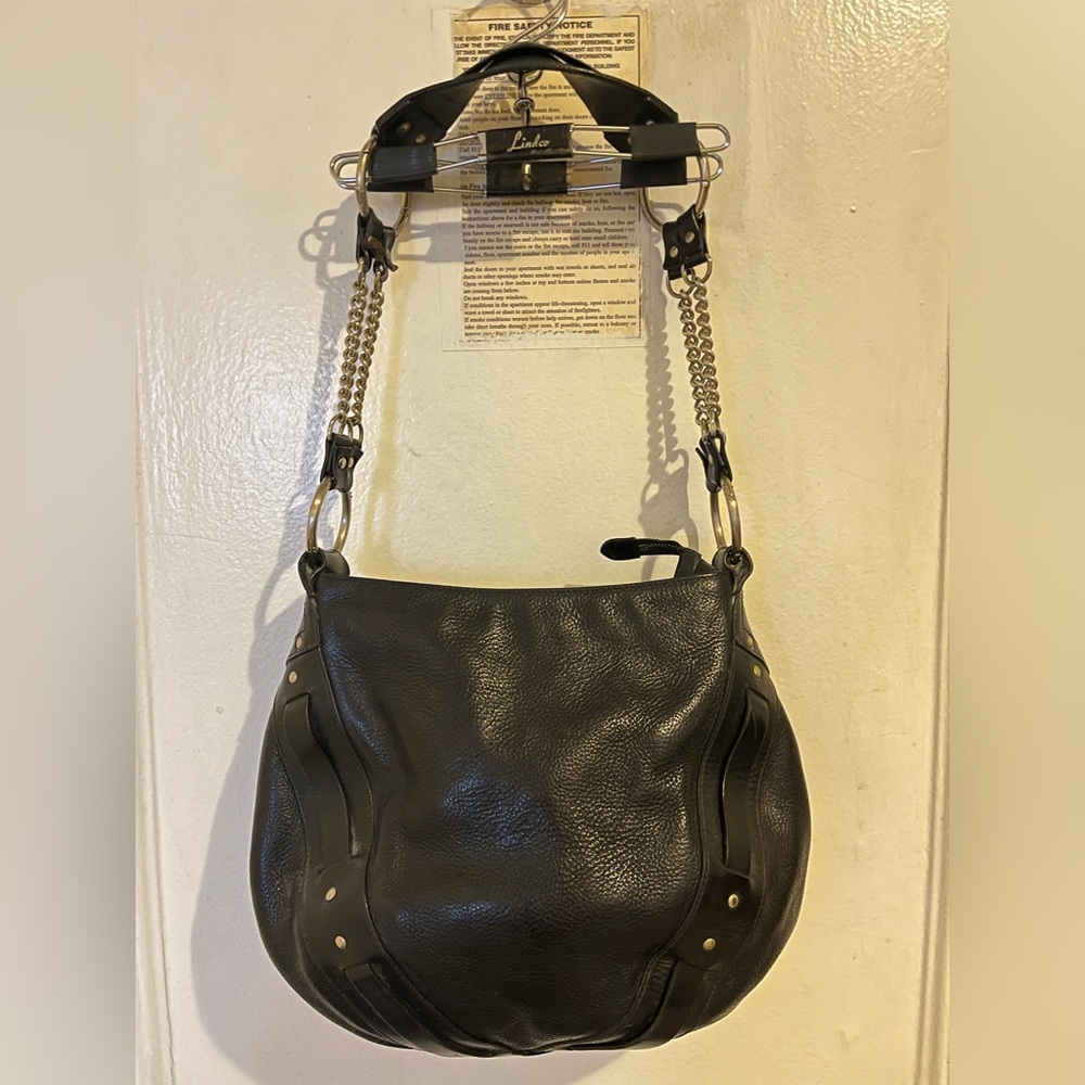Frye black leather bag